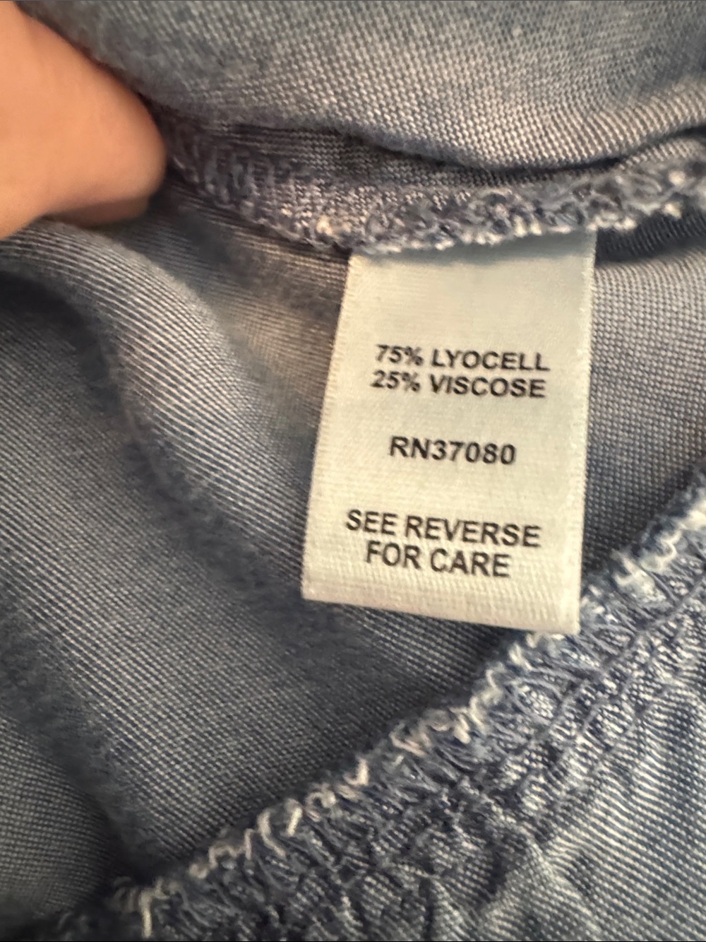 Cato Indigo Chambray Tunic - Picture 4 of 4